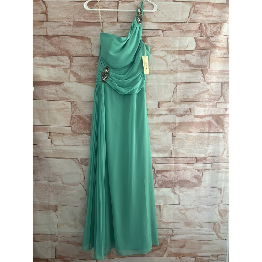 Women's Formal One Shoulder Rhinestones beaded Long Evening Gown prom dress